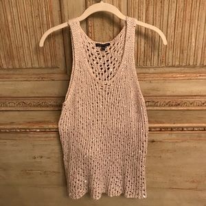 Eileen Fisher sleeveless sweater top.